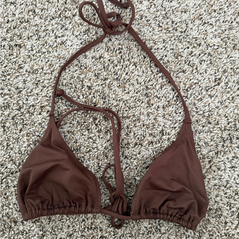SKIMS Chocolate Bikini Top
